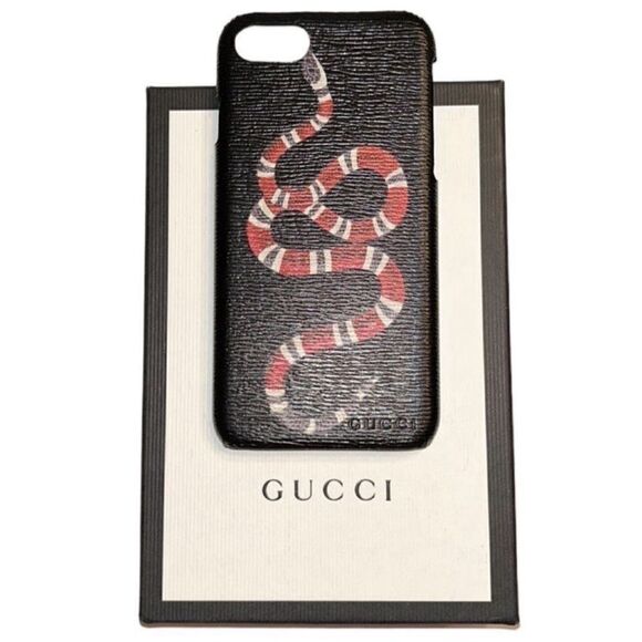 Authentic Gucci Snake iPhone 7/8 Red & Black Phone Case - Picture 1 of 6